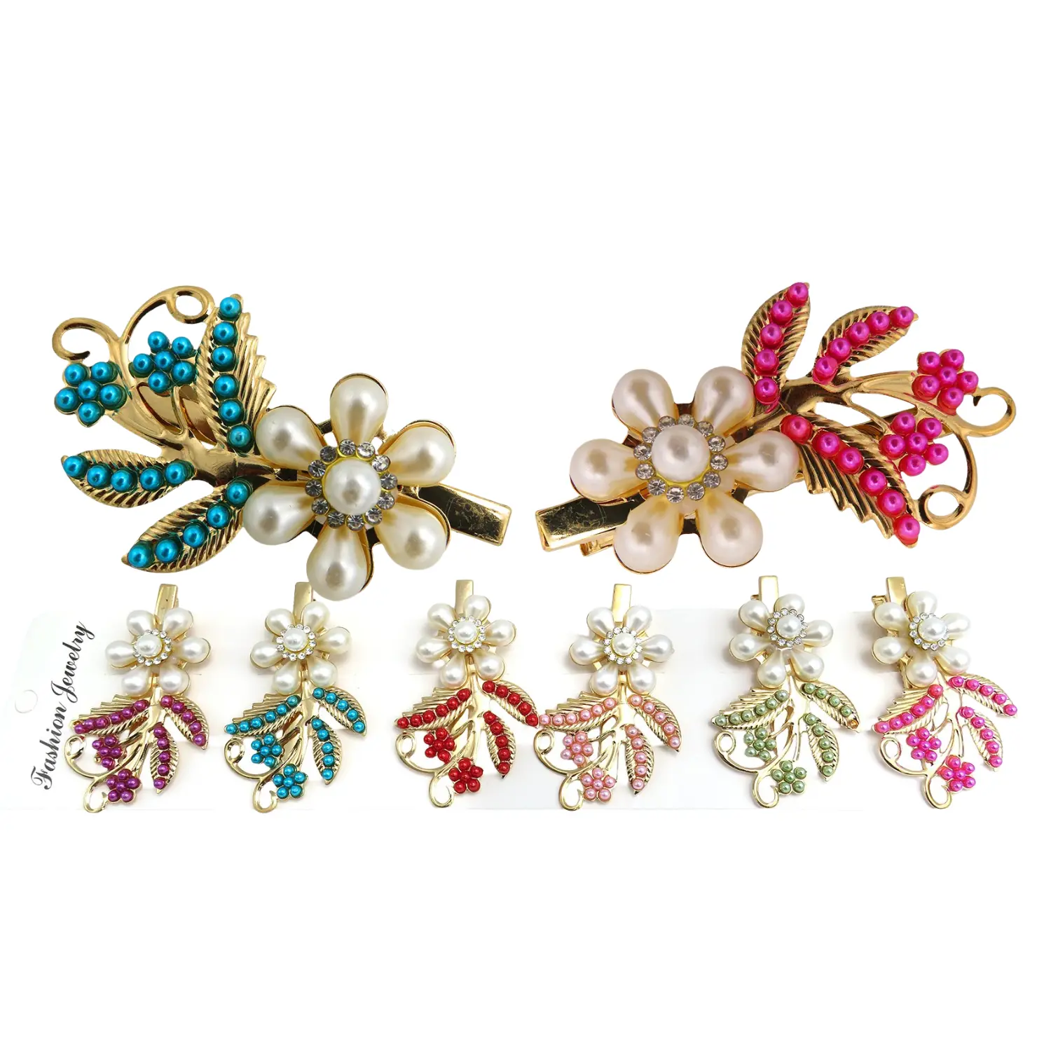 3166 Fashion Jewelry Hair Slide with Pearl (1 pc)